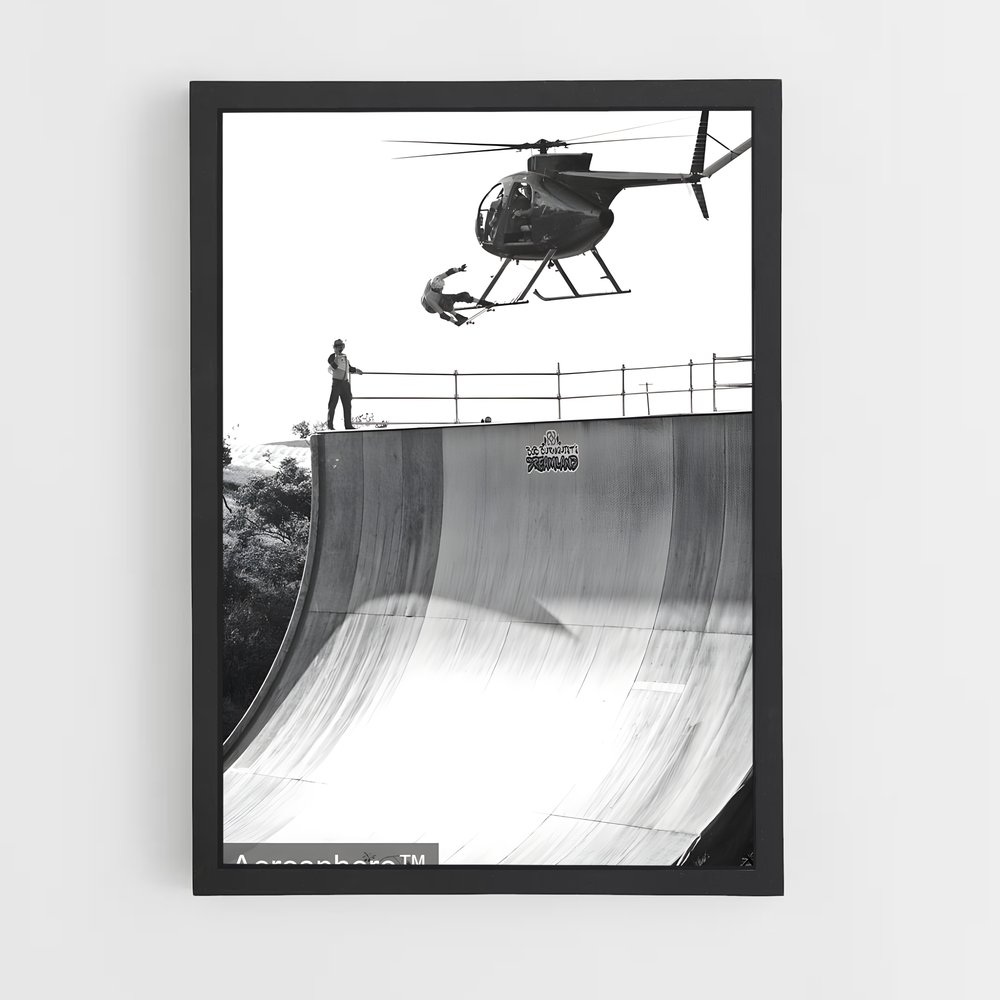 Poster Riding the Sky – affiche Skateboard (vue 2)